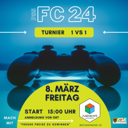 Einladung zum Turnier im Jugendcafé Donauwörth.