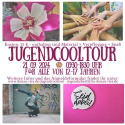 Angeboten wird Breakdance, Action Painting und riesen Blumen aus Holz.