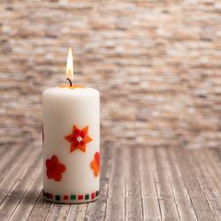 Selbst gestaltete Kerze