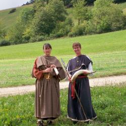 Die Geoparkführerinnen Carolin Schober-Mittring und Christine Hornung 