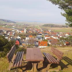 Blick vom Kalvarienberg ins Ries.