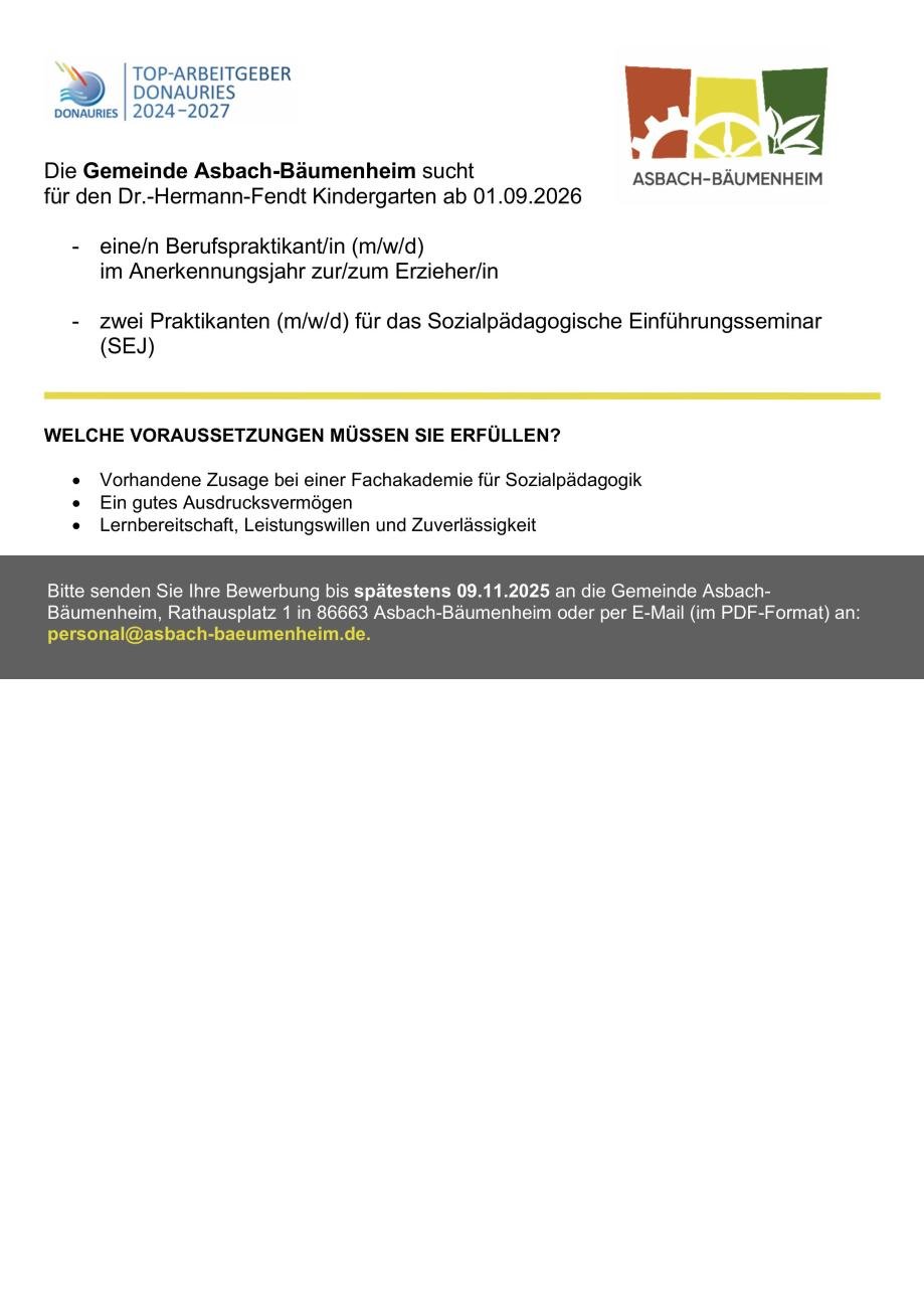 Gemeinde Asbach-Bäumenheim