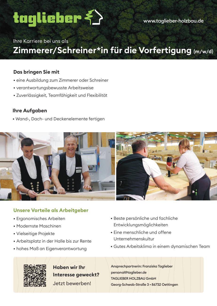 Taglieber Holzbau