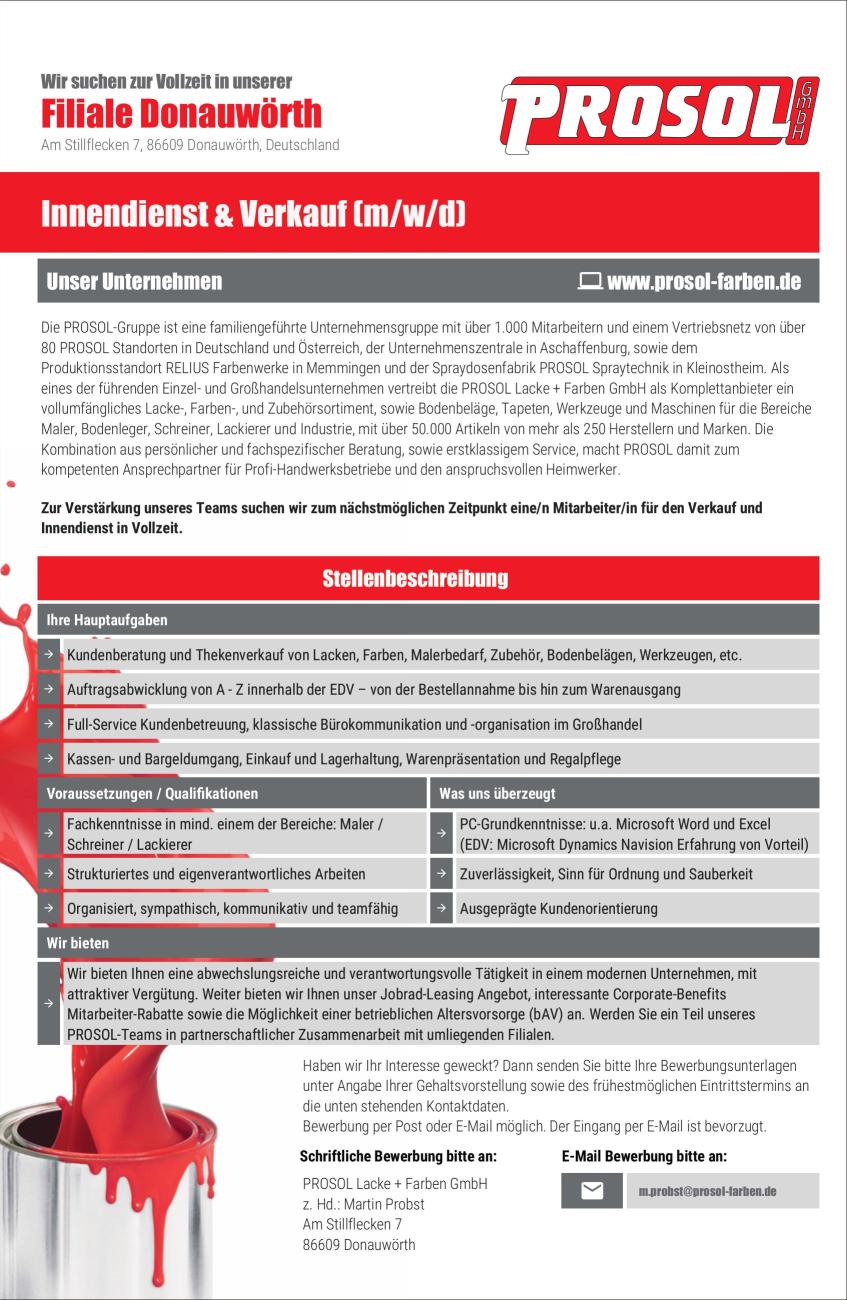 Prosol Lacke + Farben