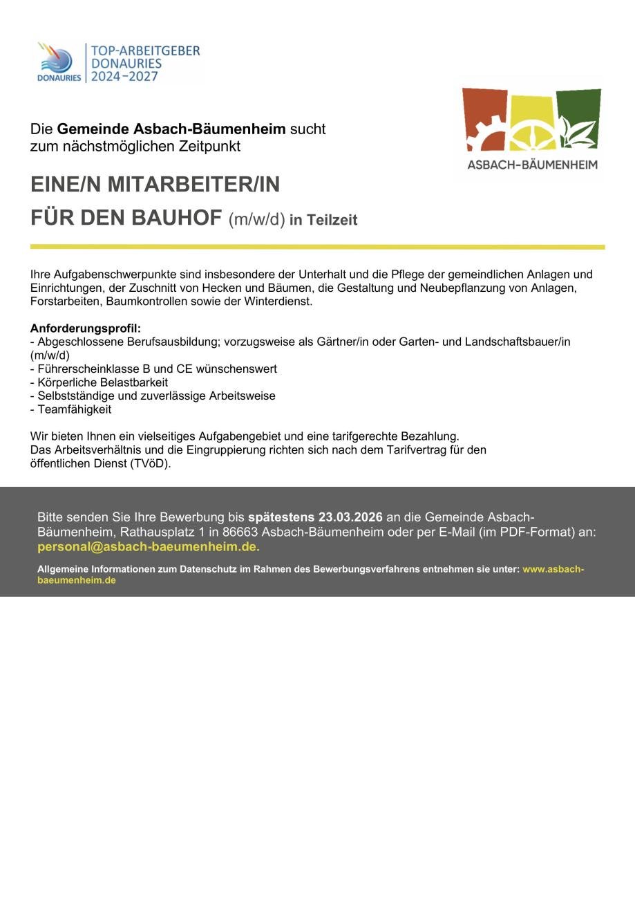 Gemeinde Asbach-Bäumenheim