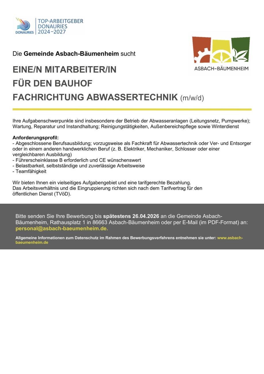 Gemeinde Asbach-Bäumenheim 