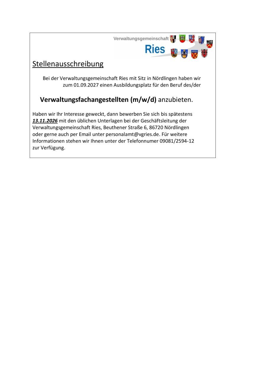 Verwaltungsgemeinschaft  Ries